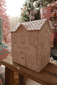 Tall Style 1 Ivory Gingerbread House - PRE ORDER (7215568683074)