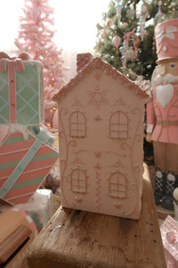 Tall Style 1 Ivory Gingerbread House - PRE ORDER (7215568683074)