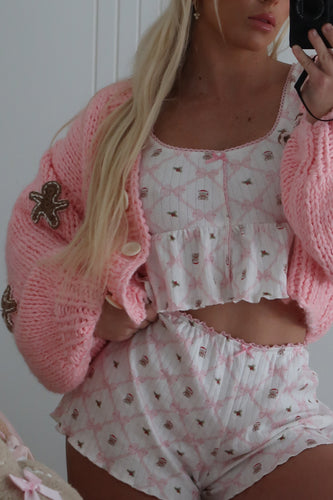 Pink Gingerbread Knit Cardigan - PRE ORDER (7232192512066)