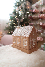 Load image into Gallery viewer, Long Brown Gingerbread House Stocking Holder - PRE ORDER (7215566454850)