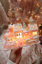 Load image into Gallery viewer, Pink Light Up Gingerbread Train - PRE ORDER (7215565045826)