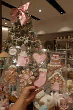 Load image into Gallery viewer, Pink Gingerbread Ornament Set of 7 (7215559802946)