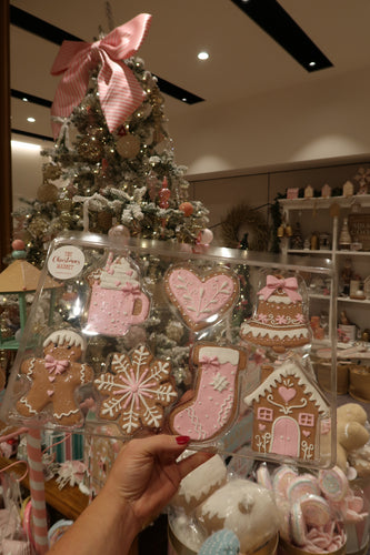 Pink Gingerbread Ornament Set of 7 (7215559802946)