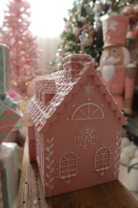 Wide Style 2 Pink Gingerbread House - PRE ORDER (7215568191554)