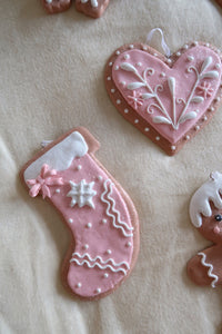 Pink Gingerbread Ornament Set of 7 - PRE ORDER (7215559802946)