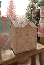 Load image into Gallery viewer, Tall Style 1 Ivory Gingerbread House - PRE ORDER (7215568683074)