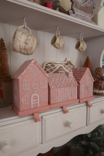 Load image into Gallery viewer, Tall Pink Gingerbread House Stocking Holder (7215567503426)