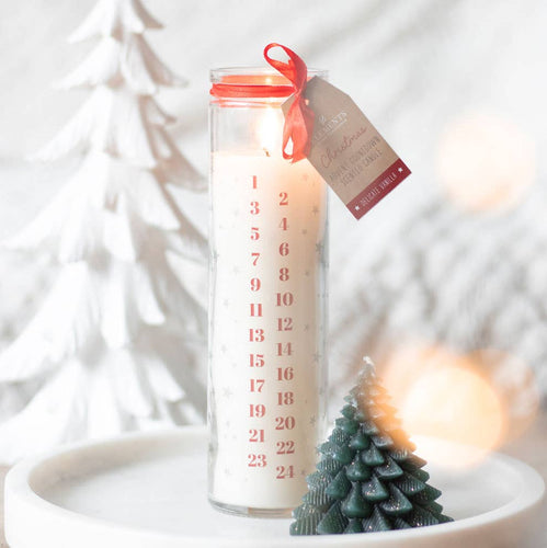 White Vanilla Christmas Advent Tube Candle (7330222800962)