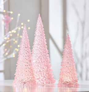 4416231 - 15" Set of 3 Lighted Pink Trees (7360715751490)