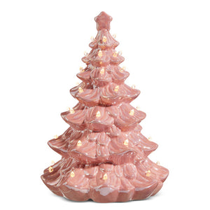 4419034 - 13" Lighted Pink Ceramic Christmas Tree (7360716767298)