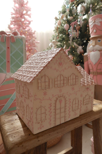 Pitched Style 3 Ivory Gingerbread House - PRE ORDER (7215568814146)