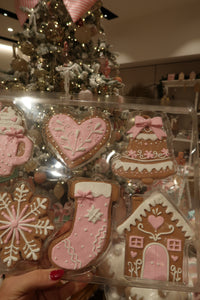 Pink Gingerbread Ornament Set of 7 (7215559802946)