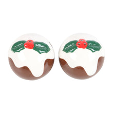 Load image into Gallery viewer, Christmas Pudding Salt and Pepper Shakers (7330221883458)