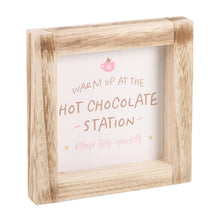 Load image into Gallery viewer, Christmas Hot Chocolate Station Wooden Frame Sign (7330222342210)