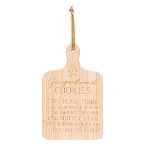 Christmas Gingerbread Cookies Bamboo Serving Board (7330222080066)