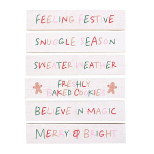 Set of 36 Christmas Block Signs on Display (7330227552322)