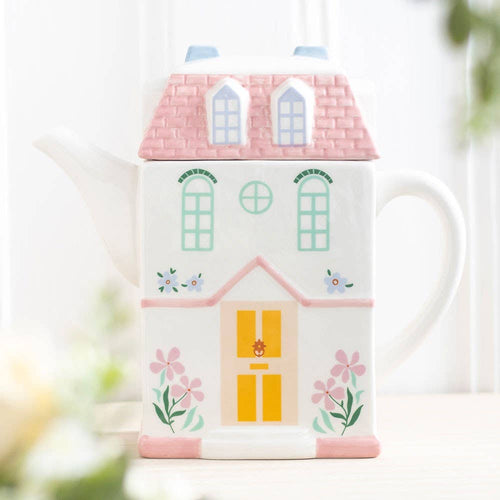 Pastel House Shaped Teapot (7442825740354)