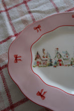 Load image into Gallery viewer, Pink Christmas Village Platter - PRE ORDER (7296260374594)