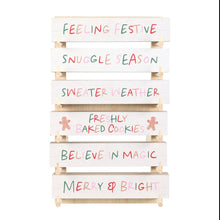 Load image into Gallery viewer, Set of 36 Christmas Block Signs on Display (7330227552322)