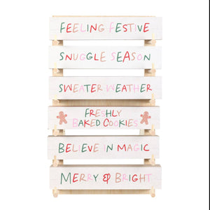 Set of 36 Christmas Block Signs on Display (7330227552322)