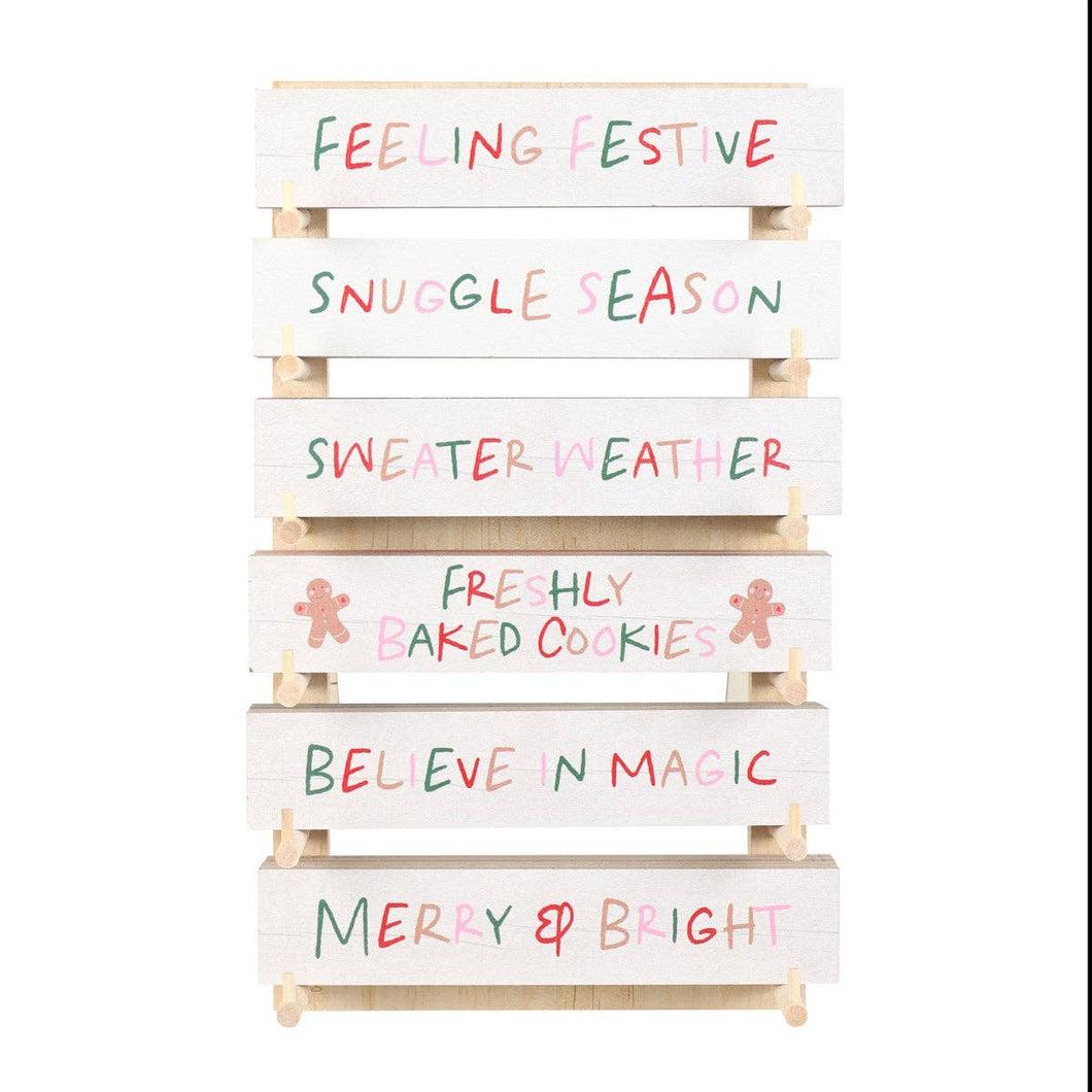 Set of 36 Christmas Block Signs on Display (7330227552322)