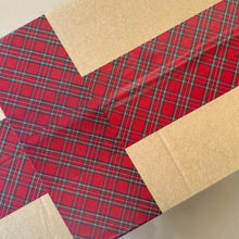 Load image into Gallery viewer, Red Tartan Kraft Tape Roll (7315590938690)