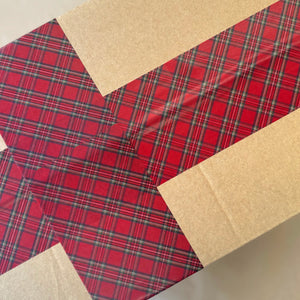 Red Tartan Kraft Tape Roll (7315590938690)