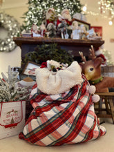 Load image into Gallery viewer, White Tartan - Santa Sack (6957700218946)