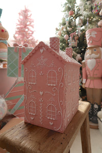 Tall Style 1 Pink Gingerbread House - PRE ORDER (7215568126018)