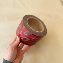 Load image into Gallery viewer, Red Tartan Kraft Tape Roll (7315590938690)