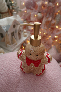 RED Gingerbread Man Soap Dispenser - PRE ORDER (7215560294466)