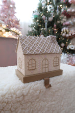 Load image into Gallery viewer, Long Ivory Gingerbread House Stocking Holder - PRE ORDER (7215568584770)