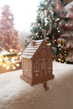 Load image into Gallery viewer, Short Brown Gingerbread House Stocking Holder - PRE ORDER (7215566094402)