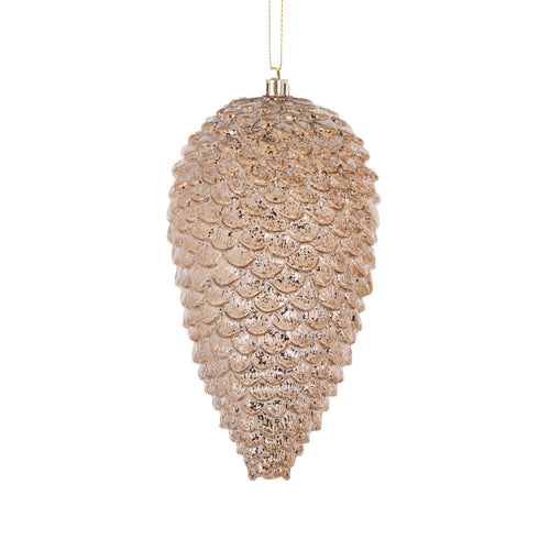 Champagne Mercury Pinecone Bauble (6960280928322)