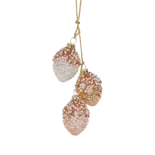 Metallic Mercury Pinecone Cluster Hanging (6960282599490)