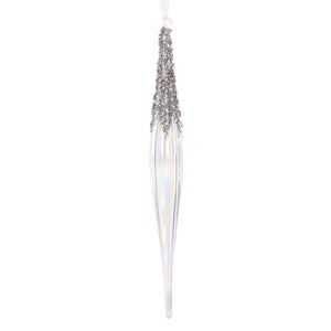30.5cm Silver Iced Crystal Hanging (6960284074050)