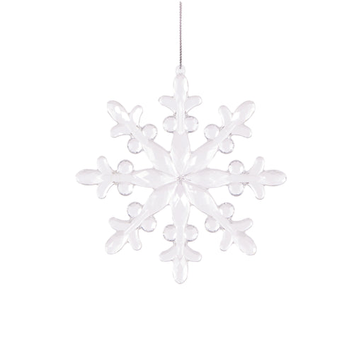 Clear Intricate Snowflake Hanging (6960284336194)