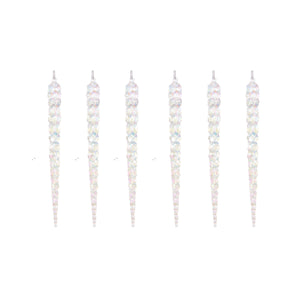 6 Pack Iridescent Icicles Hanging (6960284893250)