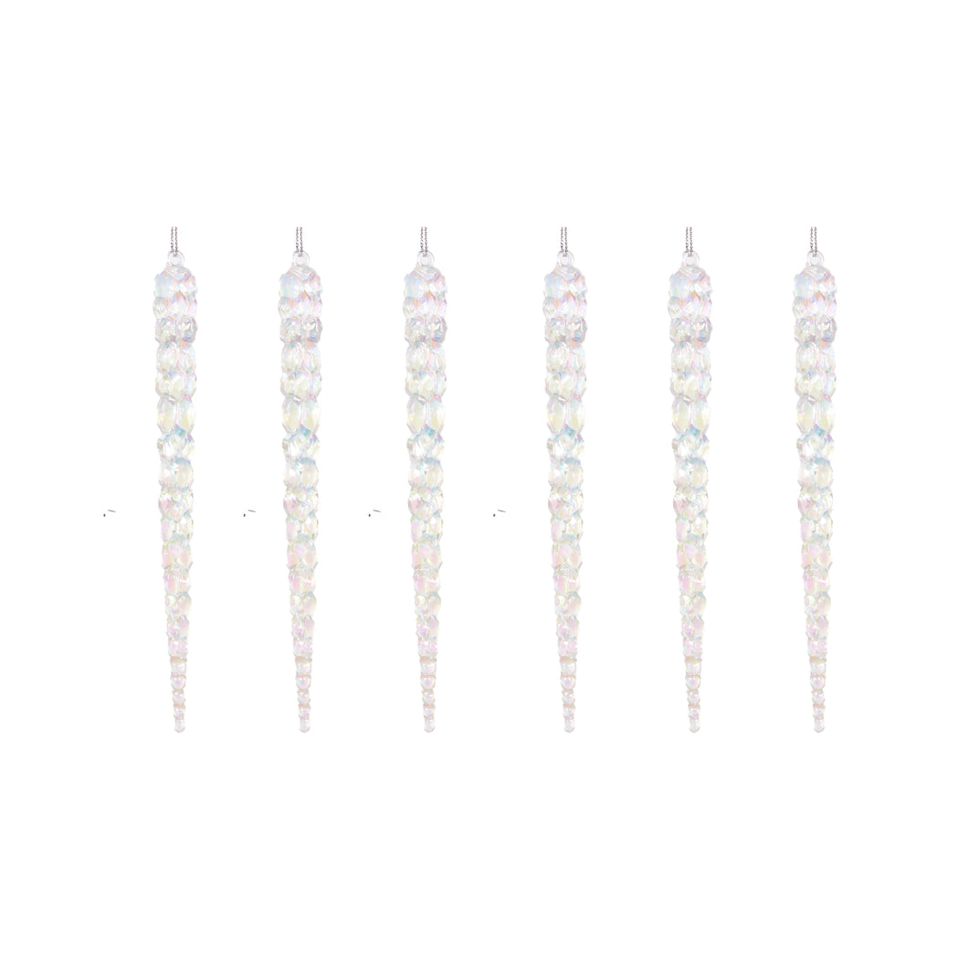 6 Pack Iridescent Icicles Hanging (6960284893250)