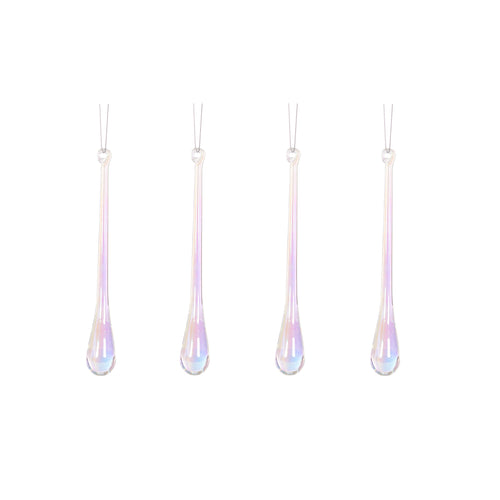 4 Pack Iridescent Icicle Drops (6960285384770)