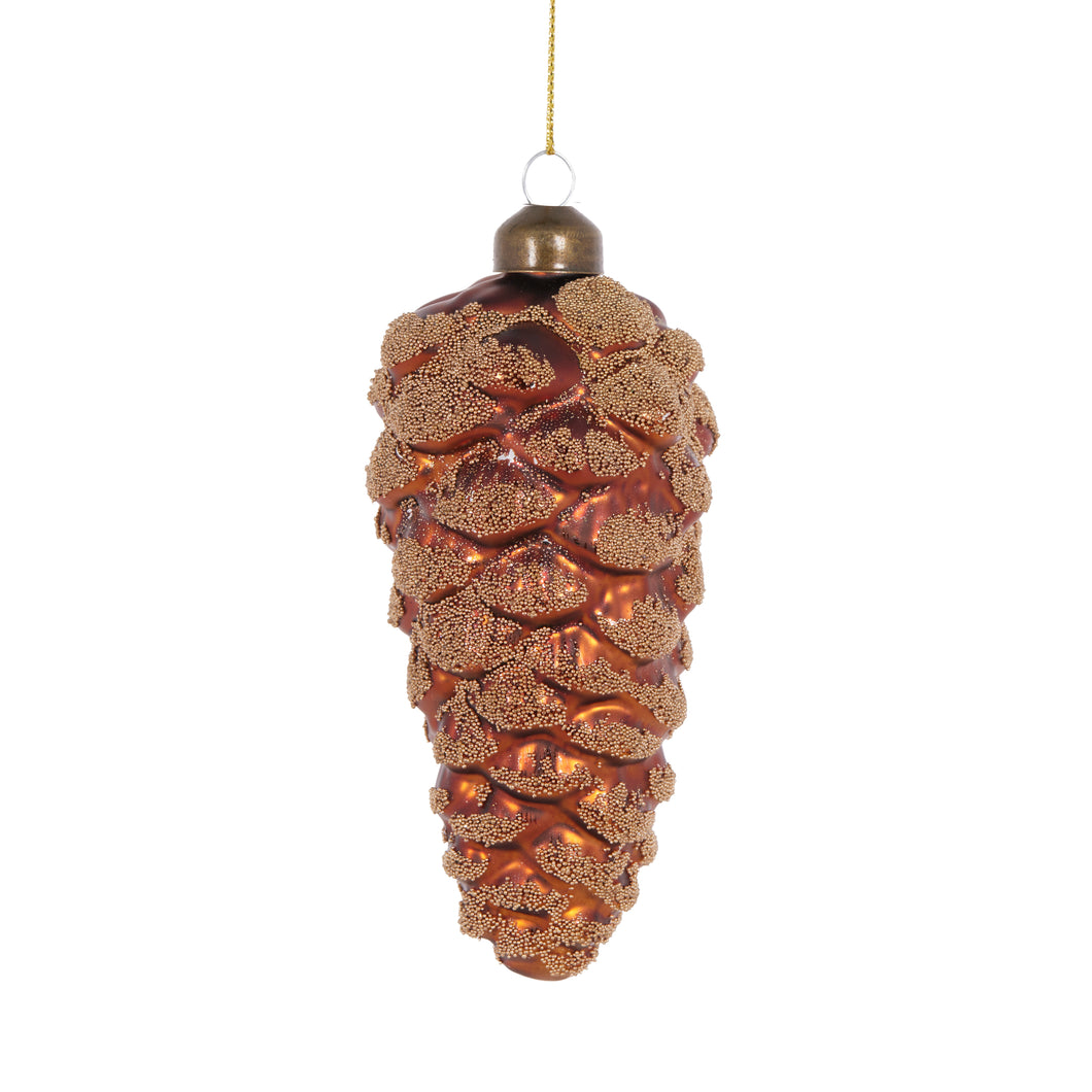 Long Copper Pinecone Bauble (6960286072898)