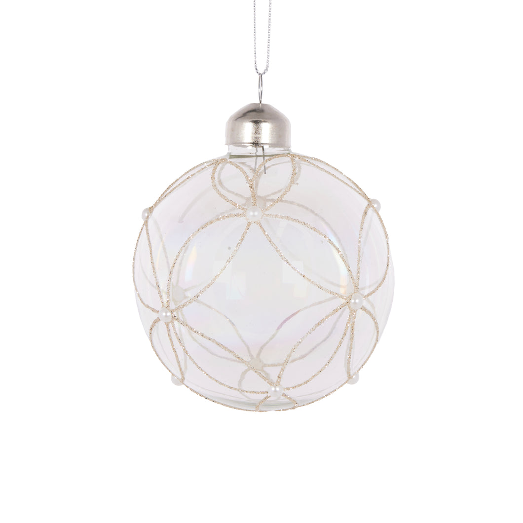 Iridescent Pearl Geometric Bauble (6960286728258)