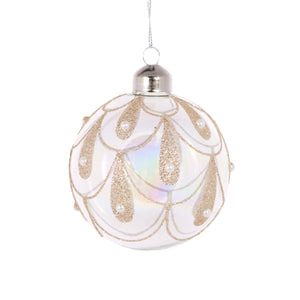 Glass Pearl Scalloped Bauble (6960286793794)