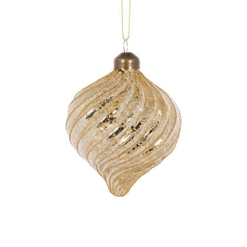 Gold Swirl Onion Bauble (6960288792642)