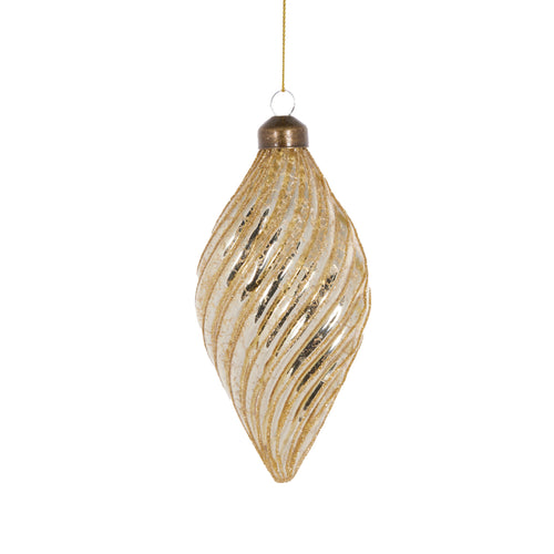 Gold Swirl Drop Bauble (6960288890946)