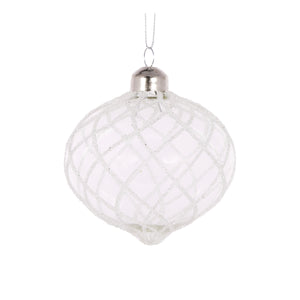 White Quilted Onion Bauble (6960289415234)