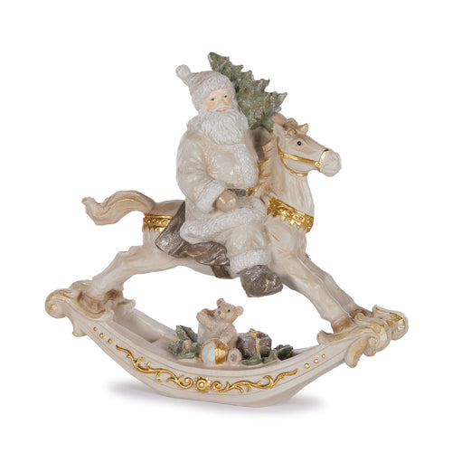 Woodland Santa on Rocking Horse (6960290234434)