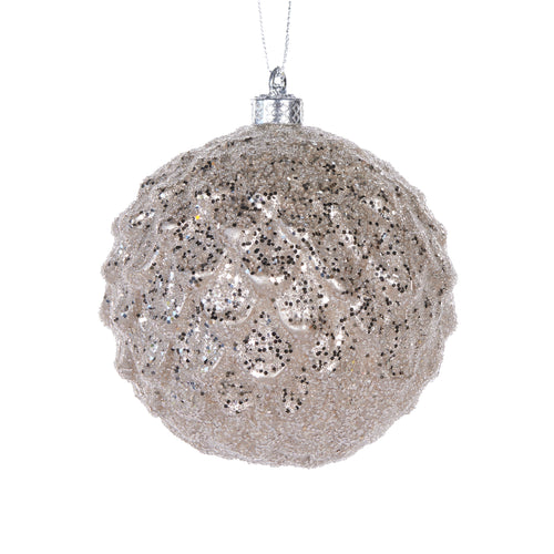 Champagne Scalloped Bauble (6960327655490)