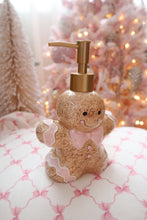 Load image into Gallery viewer, PINK Gingerbread Man Soap Dispenser - PRE ORDER (7215560196162)