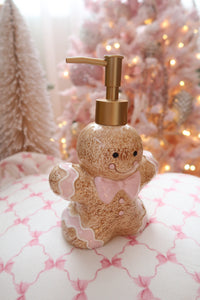 PINK Gingerbread Man Soap Dispenser - PRE ORDER (7215560196162)